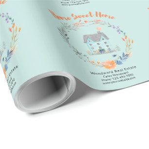 Realtor Vielen Dank Zuhause Sweet Zuhause Houses B Geschenkpapier