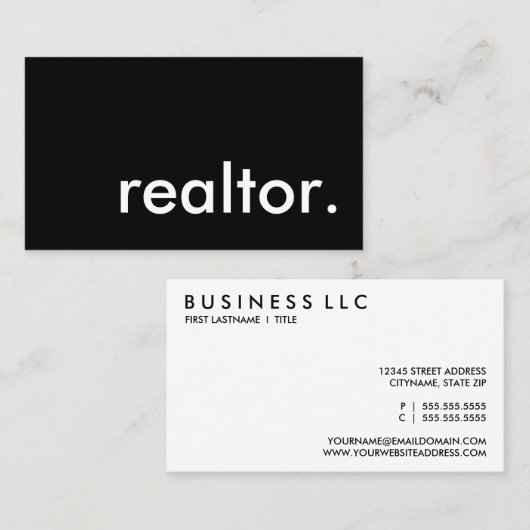 Realtor. Visitenkarte (Vorne/Hinten)