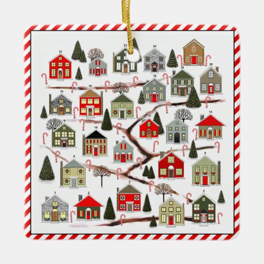 Realtor Weihnachtsgeschenk Keramikornament (Vorderseite)