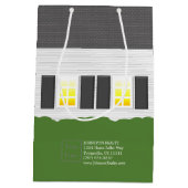 Realtor Welcome Zuhause Niedlich New Zuhause Gift  Mittlere Geschenktüte (Rückseite)