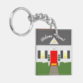 Realtor Welcome Zuhause Niedlich New Zuhause Schlü Schlüsselanhänger (Vorderseite links)