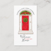 Realtor Welcome Zuhause Red Door Foto Business Car Visitenkarte (Vorderseite)