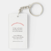 Realtor-willkommenes Zuhause-neuer Schlüsselanhänger (Rückseite)