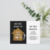 Realtor WIR KAUFEN HÄUSER Postkarte (Stehend Vorderseite)