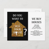 Realtor WIR KAUFEN HÄUSER Postkarte (Vorne/Hinten)