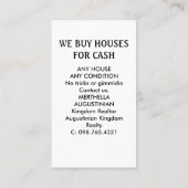 Realtor WIR KAUFEN HÄUSER Visitenkarte (Rückseite)
