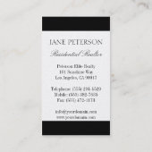 Realtor-wirkliches Visitenkarte (Rückseite)