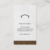 Realtor Wood Trim Visitenkarte (Rückseite)