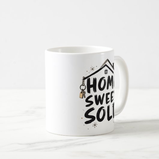 Realtor Zuhause Sweet Sold Real Anwesen Agent Brok Kaffeetasse (VorderseiteRechts)