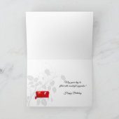 Realtor's Birthday Fun Red White Zuhause Interior Karte (Innenseite)