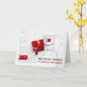 Realtor's Birthday Fun Red White Zuhause Interior Karte (Gelbe Blume)