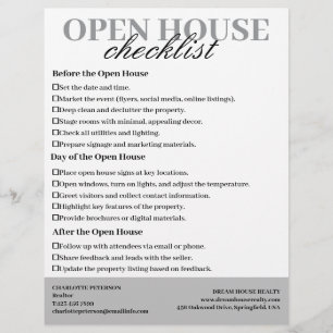 Realtors Open House Checkliste Flyer