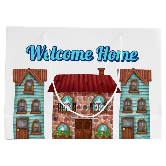 Realtors Welcome-Zuhause Große Geschenktüte (Rückseite)