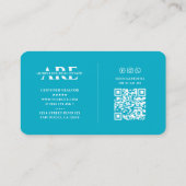 Realtour Mortgage Azure Sky Blue Modern Visitenkarte (Rückseite)