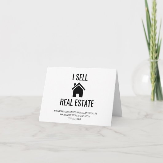 Realty I Sell Real Anwesen Marketing Karte (Vorderseite)