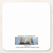 #REALUSAPRESIDENT #CELEBRITY #DR #ISHAHLAURAH RECHTECKIGER PAPPUNTERSETZER (Vorderseite)