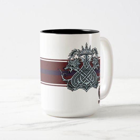 ReaperCon 2019 - Blut-Wolf-Tasse Zweifarbige Tasse (VorderseiteRechts)