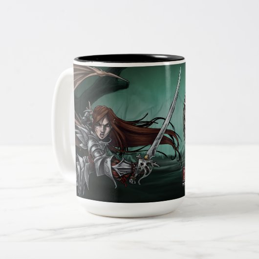 ReaperCon 2019 - Kaffee-Tasse (groß) Zweifarbige Tasse (Vorderseite Links)