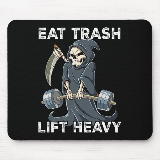 Reapper Gym Weichtrainings essen Müllhalde schwer Mousepad (Vorne)