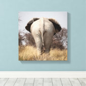 Rear view of elephant leinwanddruck (Insitu (Holzboden))