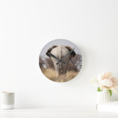 Rear view of elephant runde wanduhr (Zuhause)