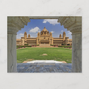 Rear view of Umaid Bhawan Palace hotel, Jodjpur, Postkarte