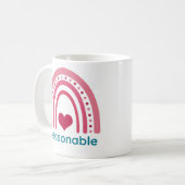 Reasonable Viva Magenta Boho Rainbow Kaffeetasse (Vorderseite Links)