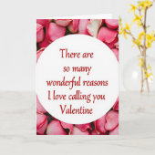 Reasons I Love You Valentine Card Karte (Gelbe Blume)