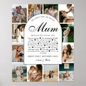 Reasons We Love You Mum Photo Grid Collage Poster (Vorne)