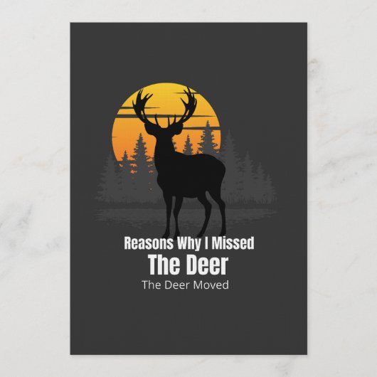 Reasons Why I Missed The Deer Einladung (Vorderseite)