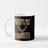 Reasons Why I Missed The Shot Funny Deer Hunting E Kaffeetasse (Links)