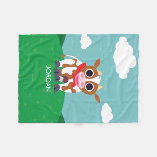 Reba die Kuh Fleecedecke (Vorderseite (Horizontal))