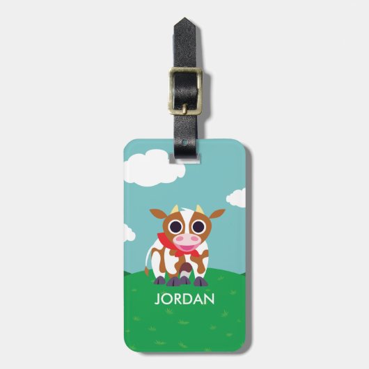 Reba die Kuh Gepäckanhänger (Vorderseite vertikal)