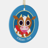 Reba die Kuh Keramik Ornament (Rechts)