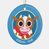 Reba die Kuh Keramik Ornament (Links)