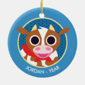 Reba die Kuh Keramik Ornament (Hinten)