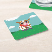 Reba die Kuh Rechteckiger Pappuntersetzer (angewinkelt)