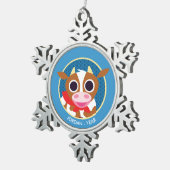 Reba die Kuh Schneeflocken Zinn-Ornament (Rechts)