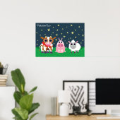 Reba, Leary und Lulu in der Nacht Poster (Heimbüro)