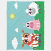 Reba, misstrauisch und Lulu an der Tageszeit Fleecedecke (Vorderseite)