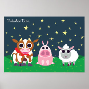 Reba, misstrauisch und Lulu nachts Poster