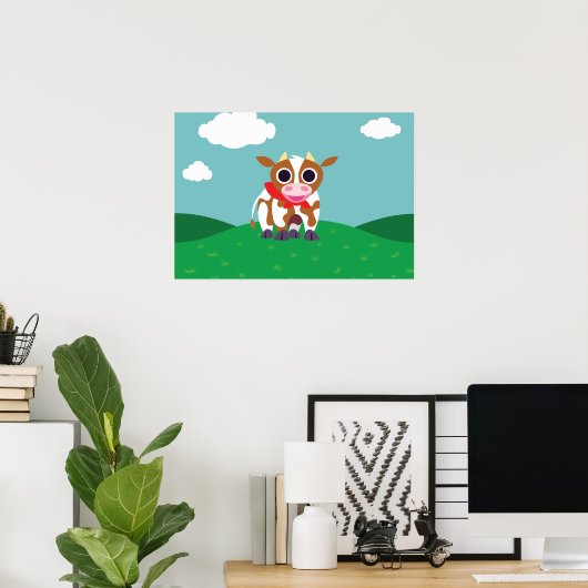 Reba the Cow Poster (Heimbüro)