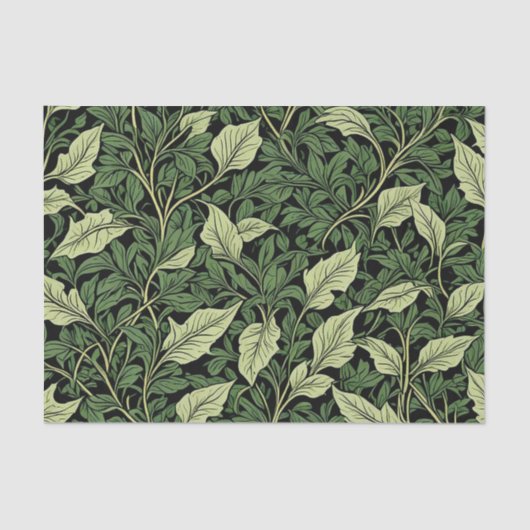 Rebcluster in Grünschattierungen Seidenpapier (Vorderseite)