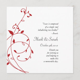 Rebe-göttliches rotes Hochzeits-Programm Programm