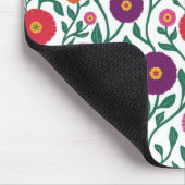Rebe mit Blüten im Stil der Mitte des 20. Jahrhund Mousepad (Ecke)