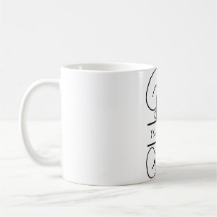 Rebe-Monogramm-Kaffee-Tasse, aufgeteiltes Kaffeetasse
