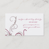 Rebe-Visitenkarte Visitenkarte (Rückseite)