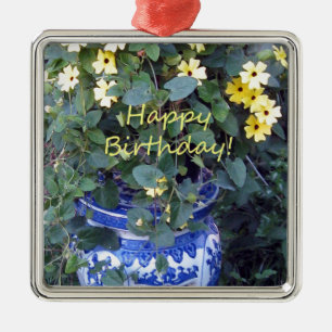 Rebeblauweide alles Gute zum Geburtstag blaue Ornament Aus Metall