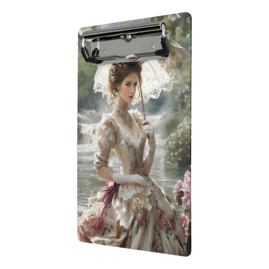 Rebecca an der Mini-Zwischenablage Mini Klemmbrett (Gewinkelt2)