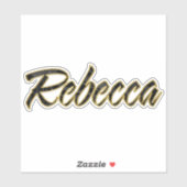 Rebecca black gold Lettering Aufkleber Sticker (Blatt)